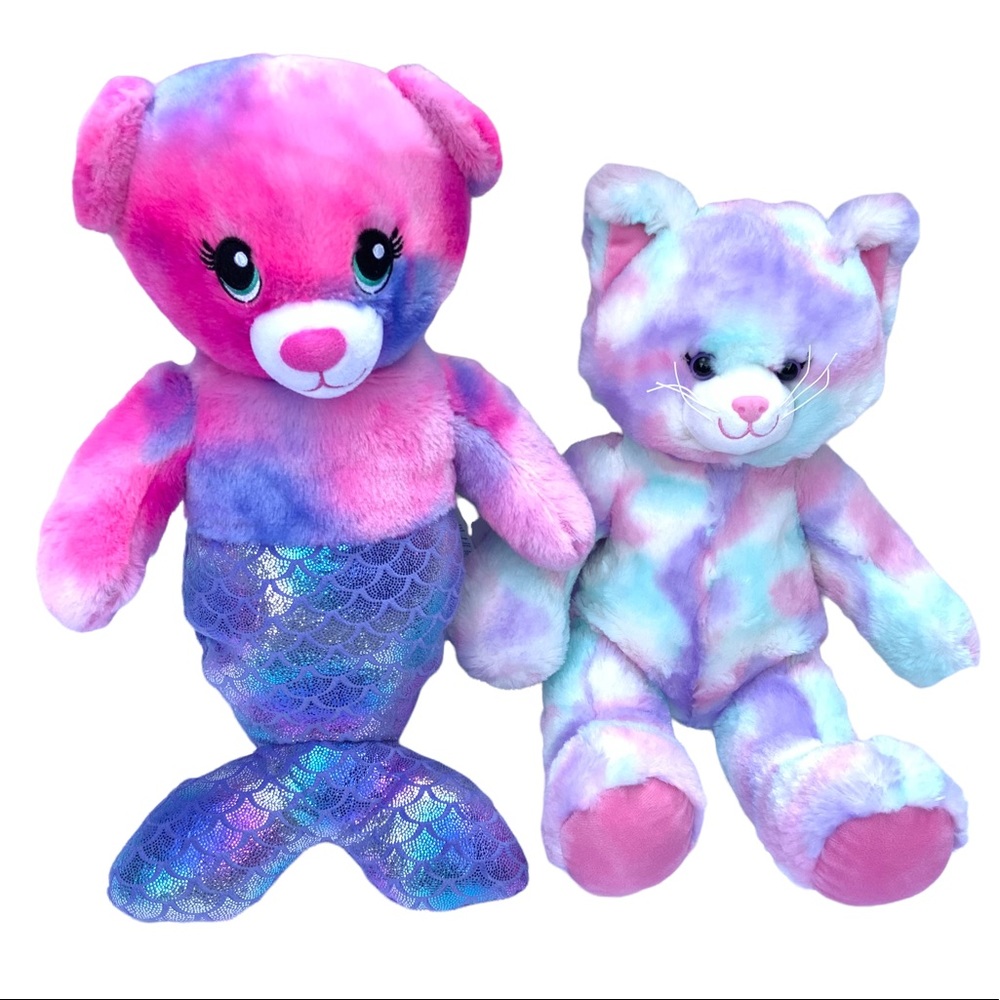 Build A Bear bundle of two mermaid cat kitten